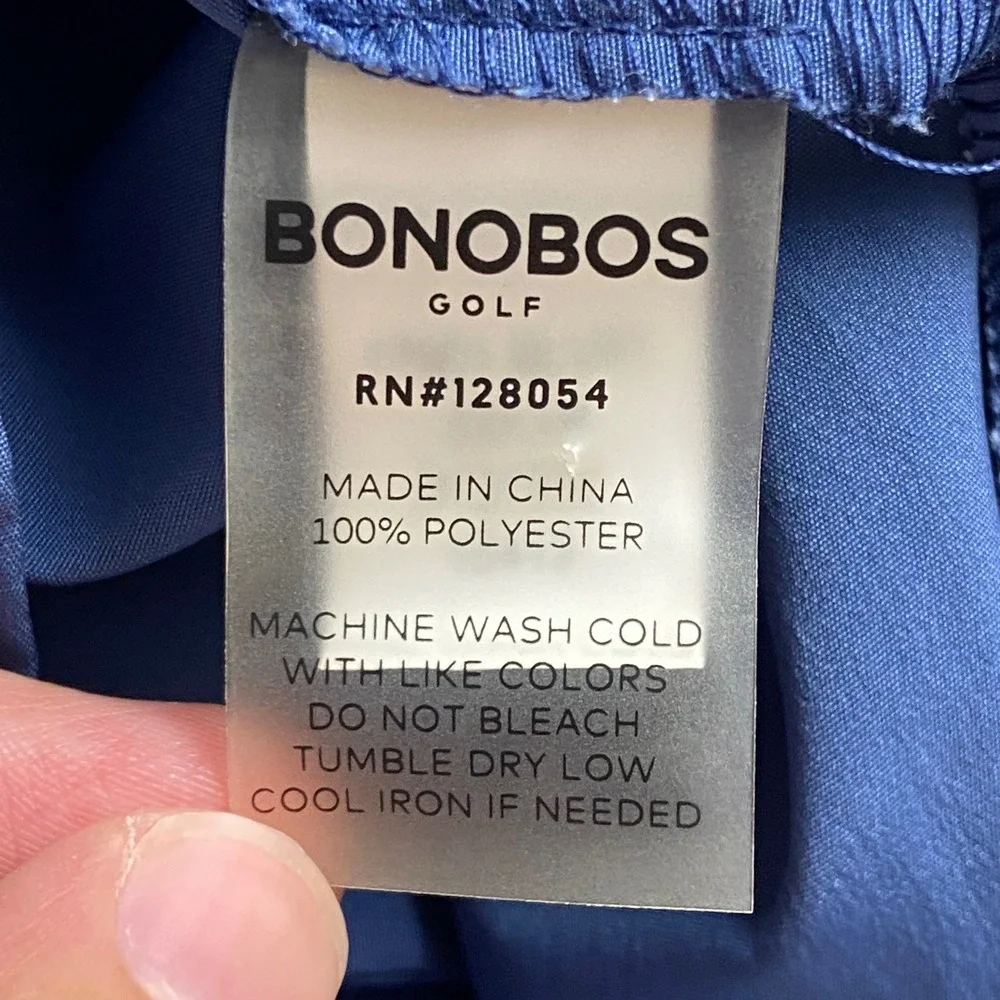 Bonobos Golf Performance Slim Pants Men 33x34 Blue Chino Active Stretch Trousers